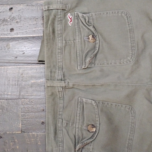 VINTAGE OLIVE HOLLISTER  PANT SOCIAL STRETCH SZ 7 R - Picture 8 of 8